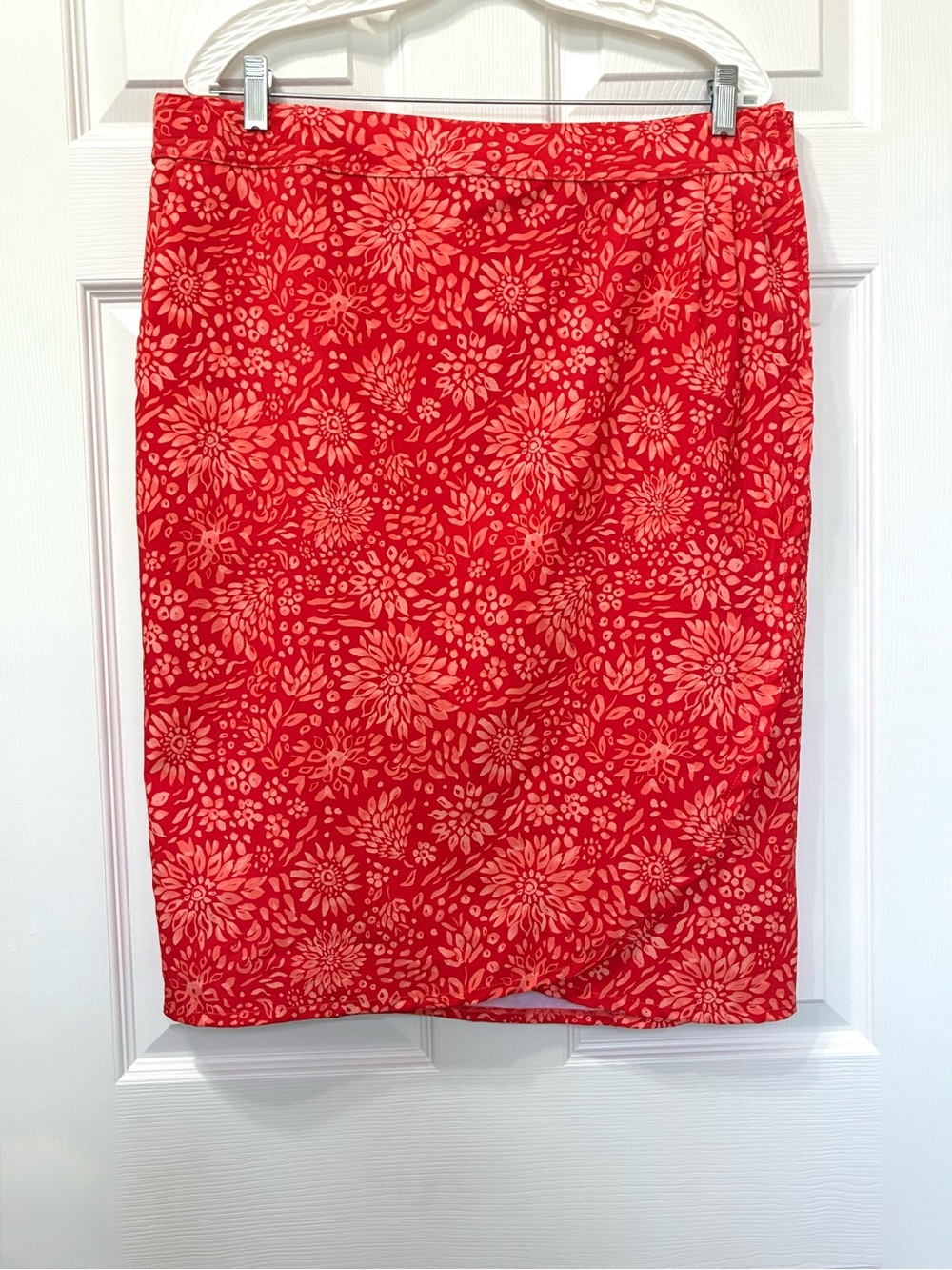 Ripskirt Hawaii Wrap Skirt Women’s XL Length 3 Dahlia Teaberry Print Pockets